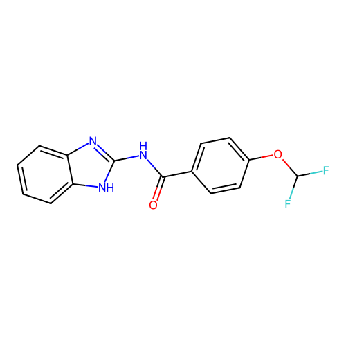 N-(1H-benzimidazol-2-yl)-4-(difluoromethoxy)benzamide structure