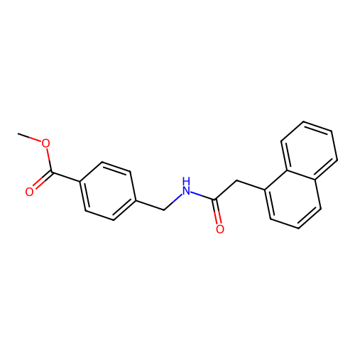 Methyl 4-[[[2-(1-naphthalenyl)acetyl]amino]methyl]benzoate structure