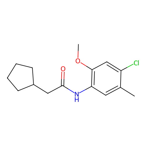 N-(4-chloro-2-methoxy-5-methylphenyl)-2-cyclopentylacetamide structure