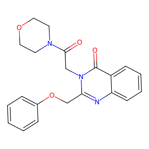 Morpholine, 4-((4-oxo-2-(phenoxymethyl)-3(4H)-quinazolinyl)acetyl)- structure