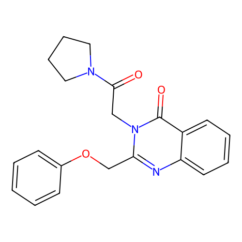 Pyrrolidine, 1-((4-oxo-2-(phenoxymethyl)-3(4H)-quinazolinyl)acetyl)- structure