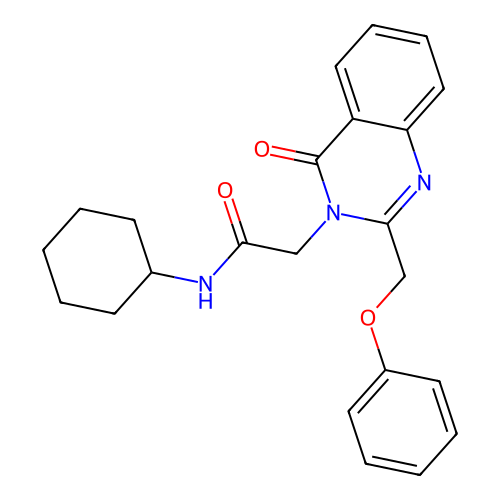 3(4H)-Quinazolineacetamide, N-cyclohexyl-4-oxo-2-(phenoxymethyl)- structure