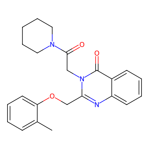 Piperidine, 1-((2-((2-methylphenoxy)methyl)-4-oxo-3(4H)-quinazolinyl)acetyl)- structure