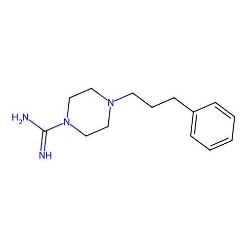 1-Piperazinecarboxamidine, 4-(3-phenylpropyl)- structure