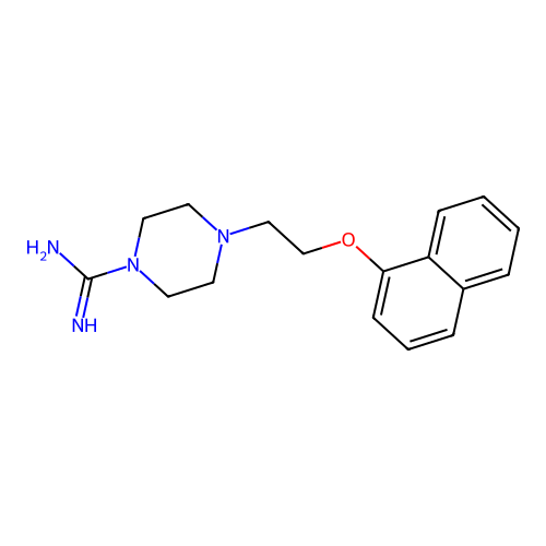 1-Piperazinecarboxamidine, 4-(2-(1-naphthyloxy)ethyl)- structure