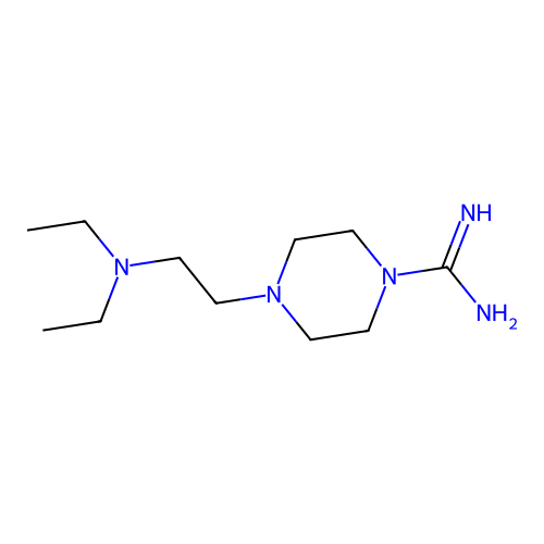 1-Piperazinecarboxamidine, 4-(2-(diethylamino)ethyl)- structure