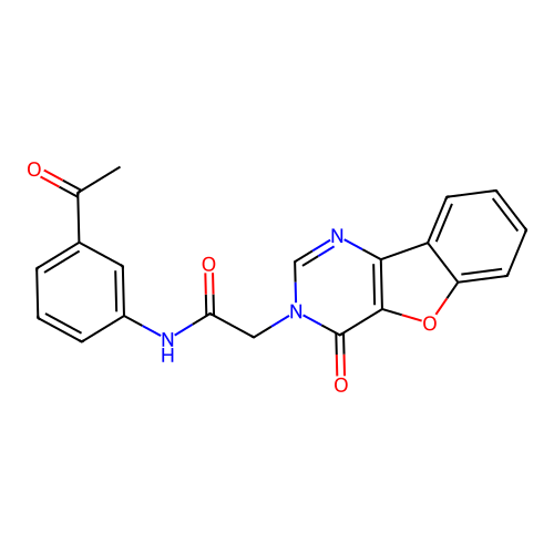 N-(3-acetylphenyl)-2-(4-oxo-[1]benzofuro[3,2-d]pyrimidin-3-yl)acetamide structure