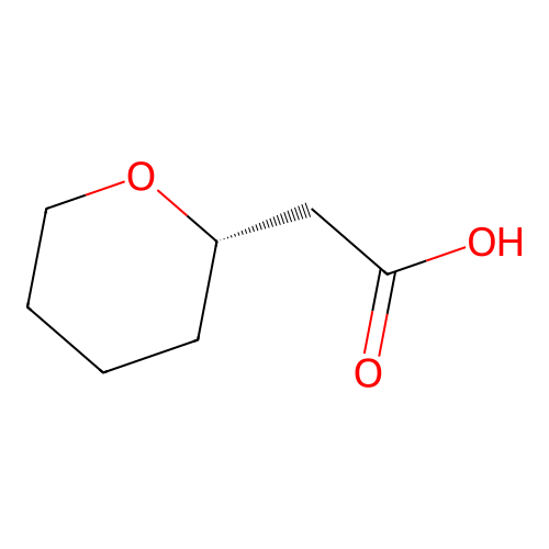 (S)-2-(四氢-2H-吡喃-2-基)乙酸 structure