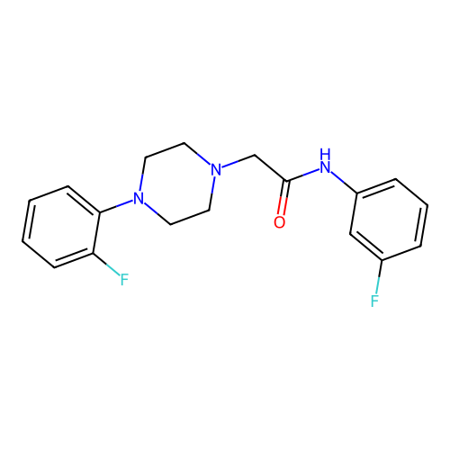 N-(3-fluorophenyl)-2-[4-(2-fluorophenyl)piperazin-1-yl]acetamide structure