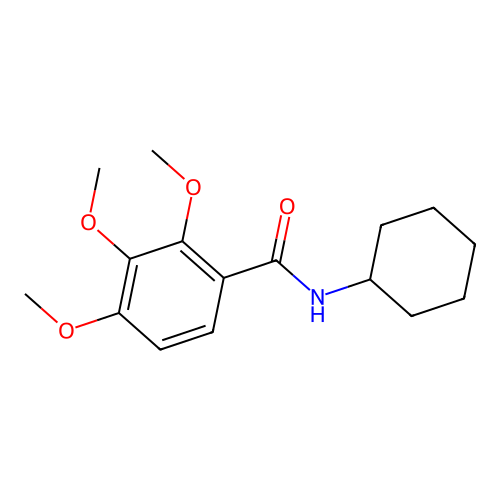 N-cyclohexyl-2,3,4-trimethoxybenzamide structure