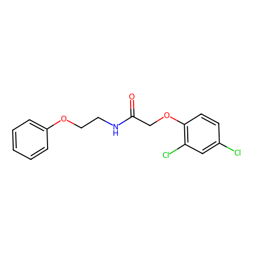 2-(2,4-dichlorophenoxy)-N-(2-phenoxyethyl)acetamide structure