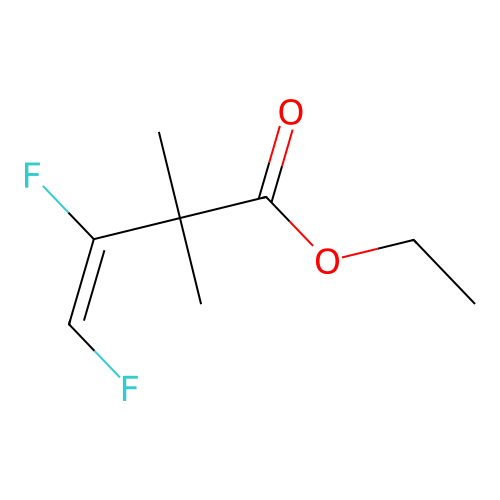 3-Butenoic acid, 3,4-difluoro-2,2-dimethyl-, ethyl ester, (E)- structure
