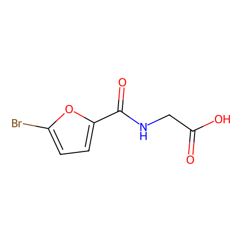 2-((5-Bromofuran-2-yl)formamido)acetic acid structure