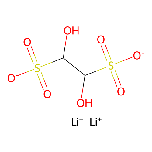 Dilithium 1,2-dihydroxy-1,2-ethanedisulphonate structure