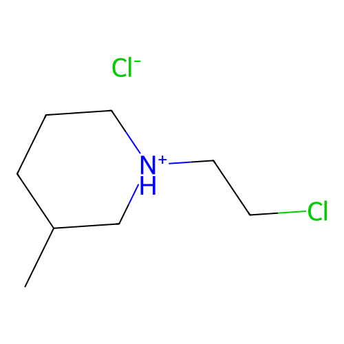 Piperidine,1-(2-chloroethyl)-3-methyl-, hydrochloride (1:1) structure