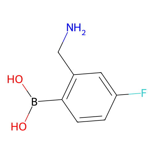 (2-(Aminomethyl)-4-fluorophenyl)boronic acid structure