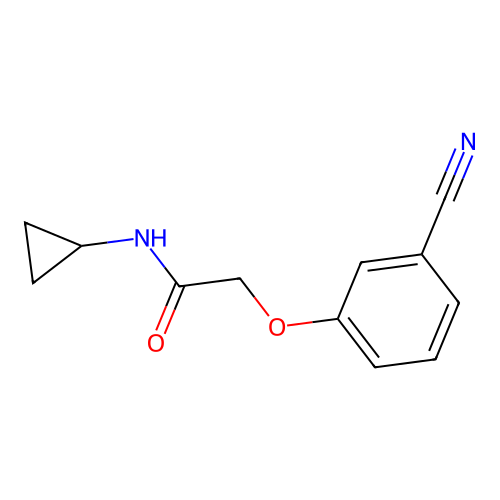 2-(3-cyanophenoxy)-N-cyclopropylacetamide structure