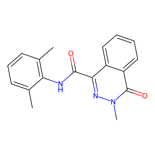 N-(2,6-dimethylphenyl)-3-methyl-4-oxophthalazine-1-carboxamide structure