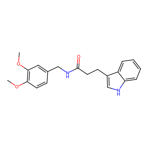 N-(3,4-dimethoxybenzyl)-3-(1H-indol-3-yl)propanamide structure