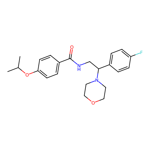 N-(2-(4-fluorophenyl)-2-morpholinoethyl)-4-isopropoxybenzamide structure