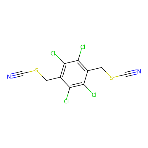 [2,3,5,6-Tetrachloro-4-(thiocyanatomethyl)phenyl]methyl thiocyanate structure
