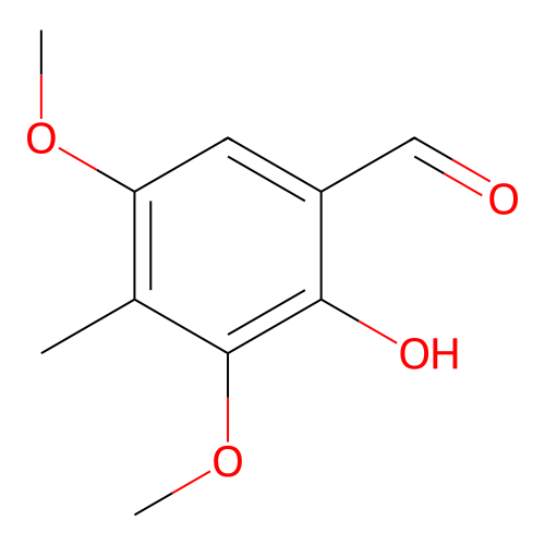 2-Hydroxy-3,5-dimethoxy-4-methylbenzaldehyde structure