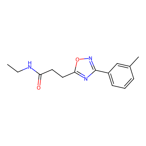 N-ethyl-3-[3-(3-methylphenyl)-1,2,4-oxadiazol-5-yl]propanamide structure