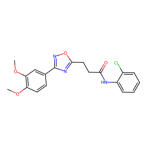 N-(2-chlorophenyl)-3-[3-(3,4-dimethoxyphenyl)-1,2,4-oxadiazol-5-yl]propanamide structure
