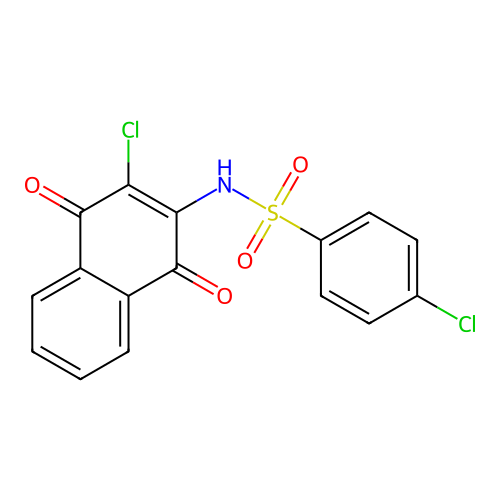 4-chloro-N-(3-chloro-1,4-dioxonaphthalen-2-yl)benzenesulfonamide structure