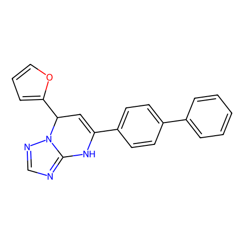 5-(Biphenyl-4-yl)-7-(furan-2-yl)-4,7-dihydro[1,2,4]triazolo[1,5-a]pyrimidine structure