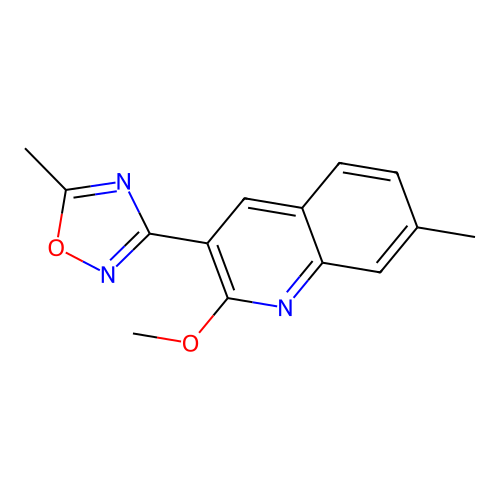 3-(2-Methoxy-7-methylquinolin-3-yl)-5-methyl-1,2,4-oxadiazole structure