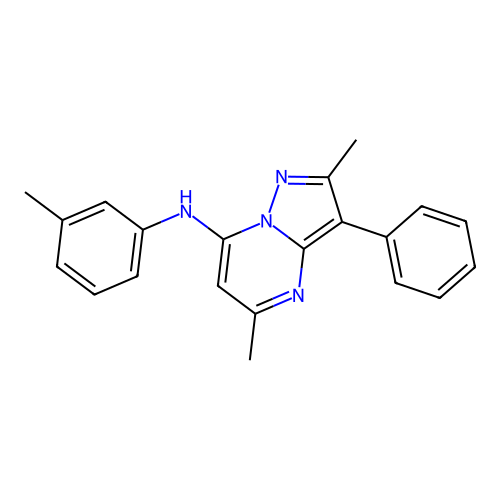 2,5-dimethyl-N-(3-methylphenyl)-3-phenylpyrazolo[1,5-a]pyrimidin-7-amine structure