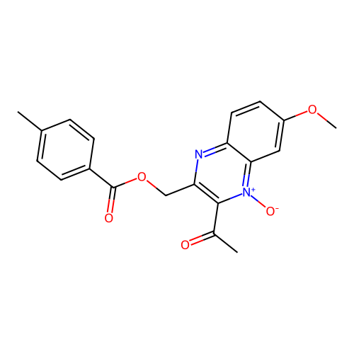 (3-Acetyl-6-methoxy-4-oxidoquinoxalin-2-yl)methyl 4-methylbenzoate structure