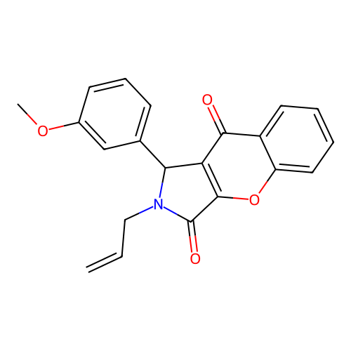 1-(3-methoxyphenyl)-2-prop-2-enyl-1H-chromeno[2,3-c]pyrrole-3,9-dione structure