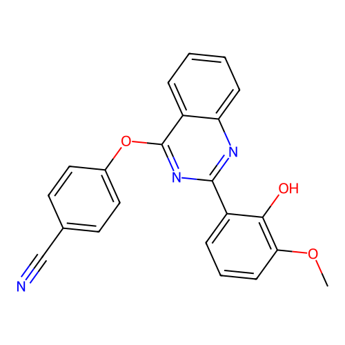 4-((2-(2-Hydroxy-3-methoxyphenyl)quinazolin-4-yl)oxy)benzonitrile structure