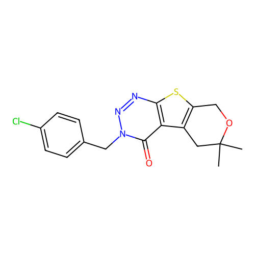 3-(4-Chloro-benzyl)-6,6-dimethyl-3,5,6,8-tetrahydro-7-oxa-9-thia-1,2,3-triaza-fluoren-4-one structure
