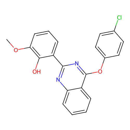 2-(4-(4-Chlorophenoxy)quinazolin-2-yl)-6-methoxyphenol structure