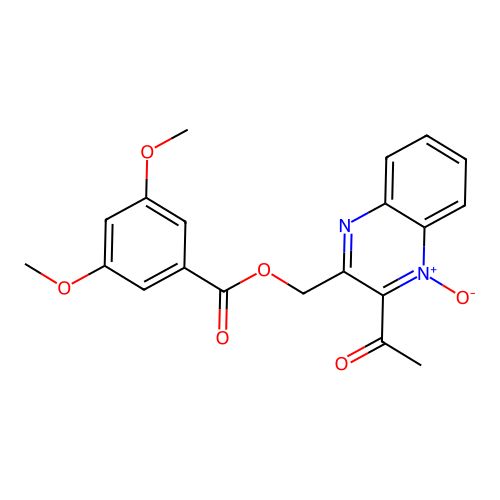 (3-Acetyl-4-oxidoquinoxalin-2-yl)methyl 3,5-dimethoxybenzoate structure