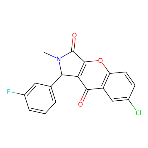 7-Chloro-1-(3-fluorophenyl)-2-methyl-1,2-dihydrochromeno[2,3-c]pyrrole-3,9-dione structure
