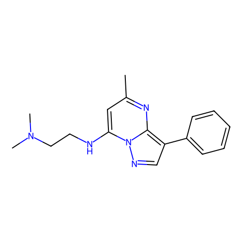 N-[2-(dimethylamino)ethyl]-5-methyl-3-phenylpyrazolo[1,5-a]pyrimidin-7-amine structure