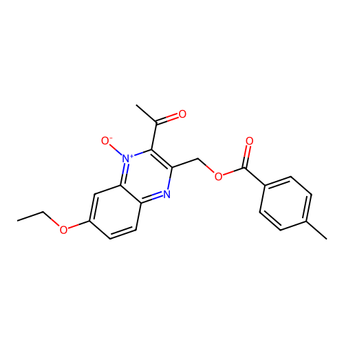 (3-Acetyl-6-ethoxy-4-oxidoquinoxalin-2-yl)methyl 4-methylbenzoate structure