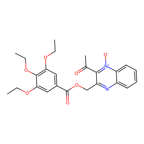 (3-Acetyl-4-oxidoquinoxalin-4-ium-2-yl)methyl 3,4,5-triethoxybenzoate structure