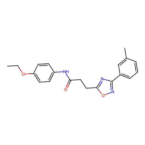 N-(4-ethoxyphenyl)-3-[3-(3-methylphenyl)-1,2,4-oxadiazol-5-yl]propanamide structure