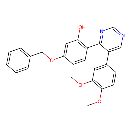 5-(Benzyloxy)-2-(5-(3,4-dimethoxyphenyl)pyrimidin-4-yl)phenol structure