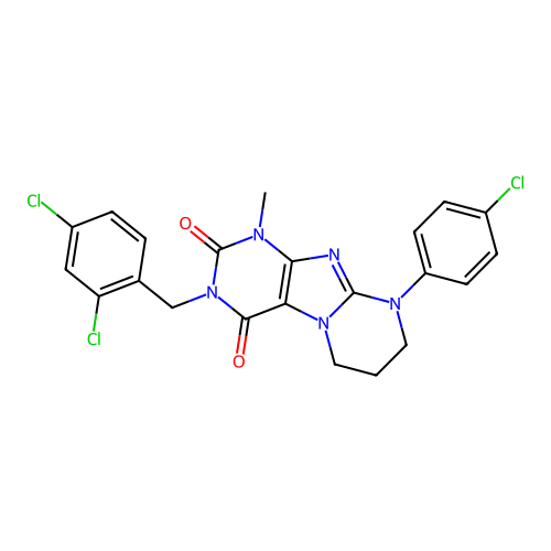 C22H18Cl3N5O2 structure