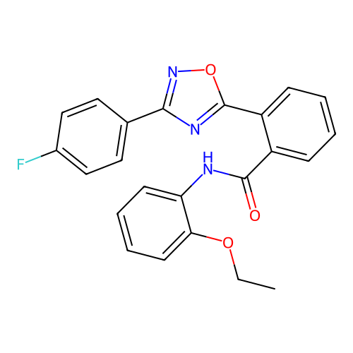 N-(2-ethoxyphenyl)-2-[3-(4-fluorophenyl)-1,2,4-oxadiazol-5-yl]benzamide structure
