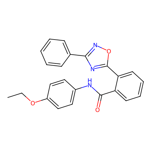 N-(4-ethoxyphenyl)-2-(3-phenyl-1,2,4-oxadiazol-5-yl)benzamide structure