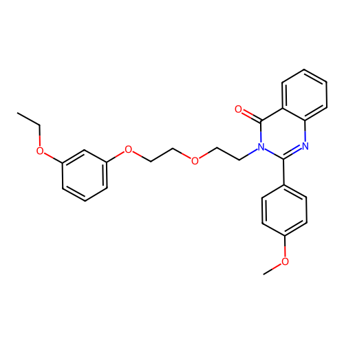 3-(2-(2-(3-ethoxyphenoxy)ethoxy)ethyl)-2-(4-methoxyphenyl)quinazolin-4(3H)-one structure
