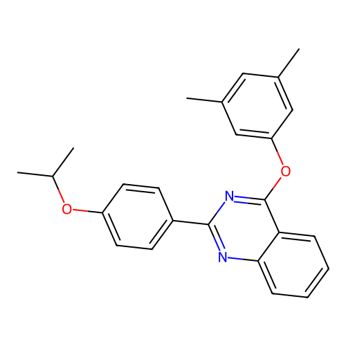 4-(3,5-Dimethylphenoxy)-2-[4-(propan-2-yloxy)phenyl]quinazoline structure