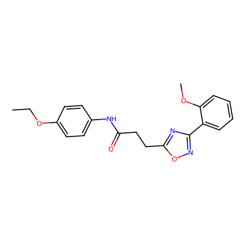 N-(4-ethoxyphenyl)-3-[3-(2-methoxyphenyl)-1,2,4-oxadiazol-5-yl]propanamide structure